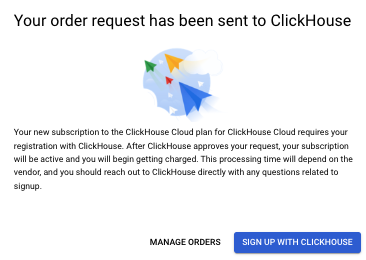 Модальное окно регистрации GCP Marketplace